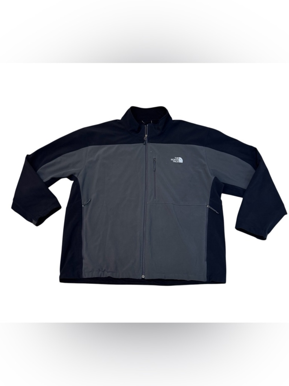 North Face Men’s Apex Bionic Black Gray Softshell Full Zip Jacket Size 3XL
